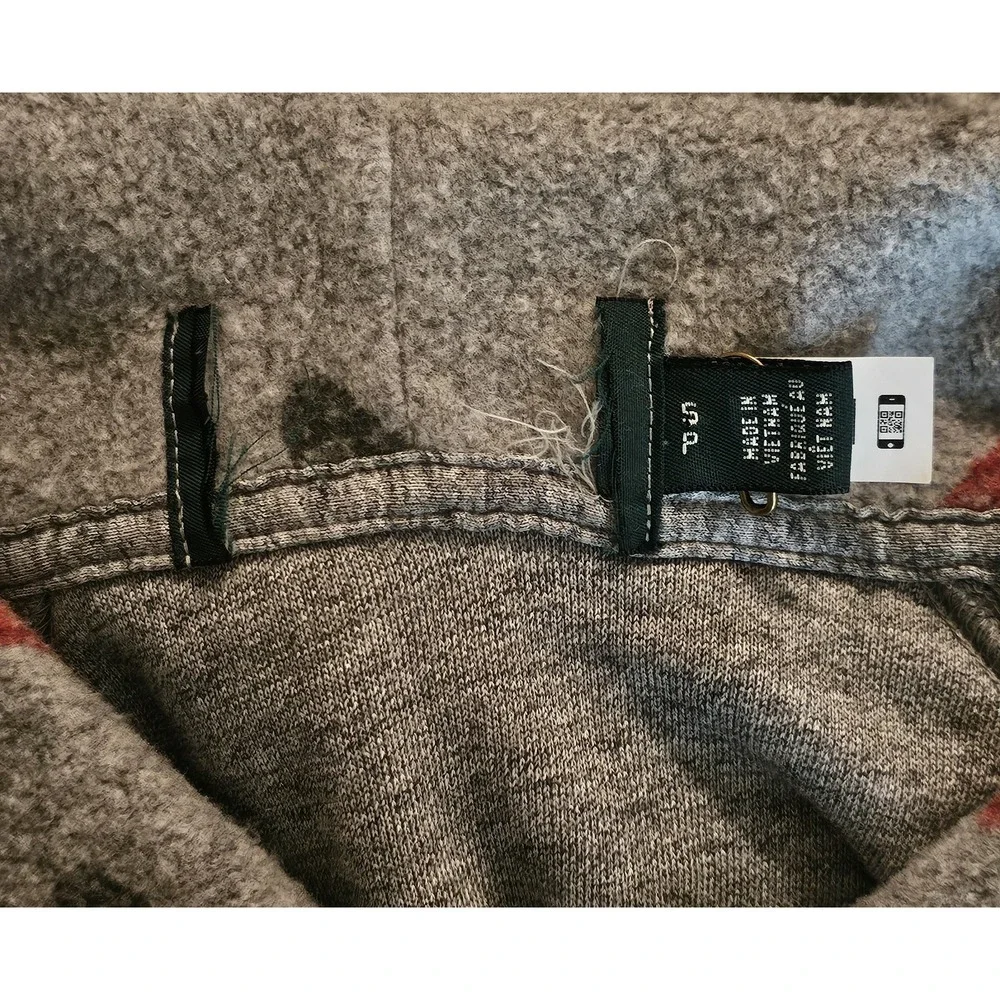 Polo Country Ralph Lauren Brushed Fleece Outdoor Grey Hoodie‎ Sweater Small
